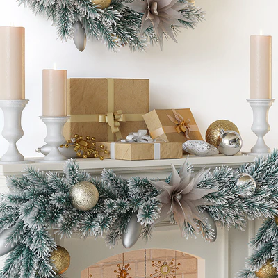 Christmas tree with fireplace — Ver 4