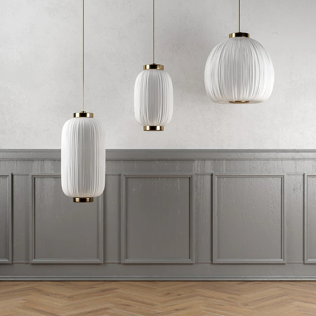 A set of Bloomingville lamps with floor and walls — Download