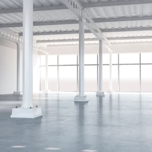 Metal ceiling girder system with columns 02 — Descargar