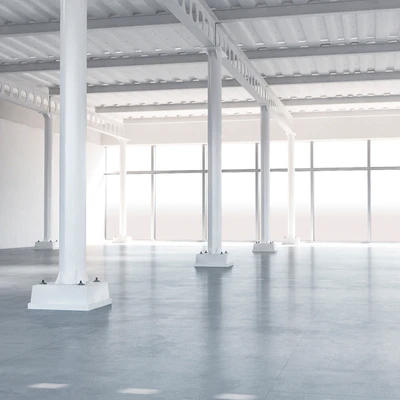Metal ceiling girder system with columns 02 — Ver 2