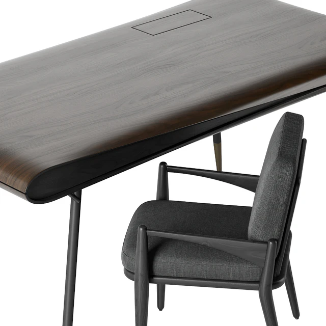 Roche Bobois - Calligraphie Table & cb2 - Palmas Chair — Скачать