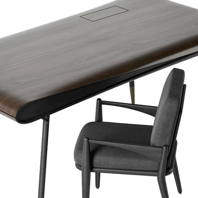 Roche Bobois - Calligraphie Table & cb2 - Palmas Chair — Вид 3