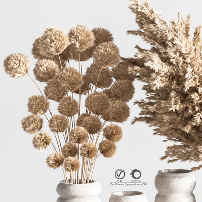 Dry flowers (bouquet vase 09) — Ver 5