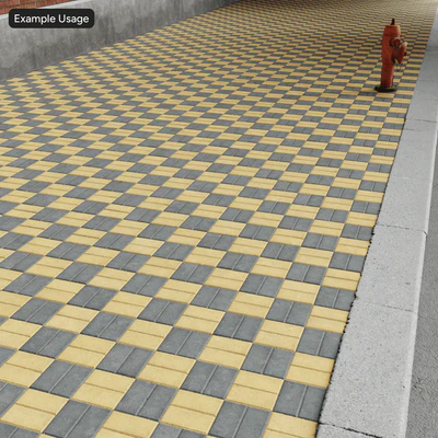 basketweave concrete paver texture checkerboard yellow — Ver 4