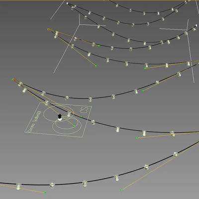 Editable Garland belt light street — Вид 2