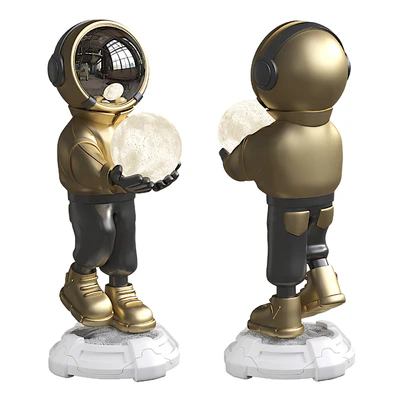 Sculpture Art Astronaut Statue Lamp — Ver 4