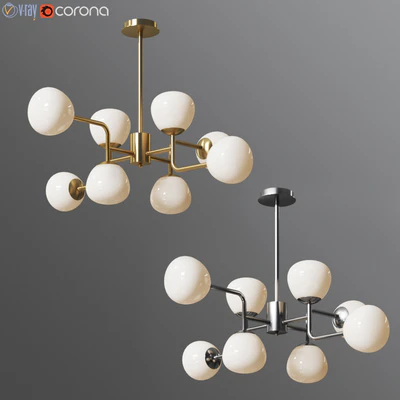 Chandelier Erich MOD221-PL-08-G Gold / Chrome — Ver 1