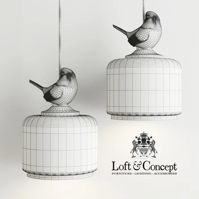 Hanging lamp provence bird pendant — Ver 6