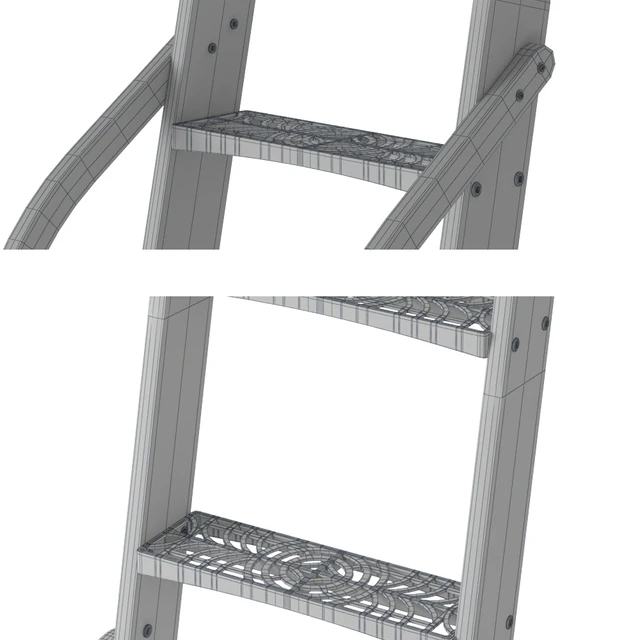 Custom Service Hardware Sliding Hook Library Ladder — Descargar