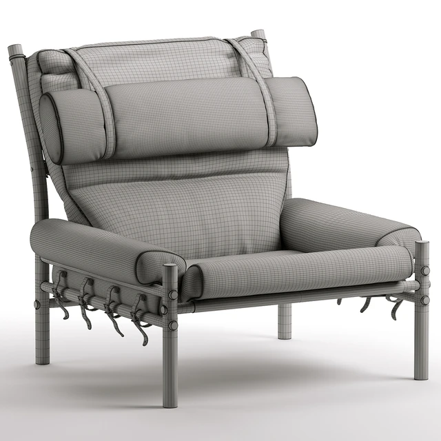 Scandinavian Modern Arne Norell Leather Inca Lounge Chair — Скачать