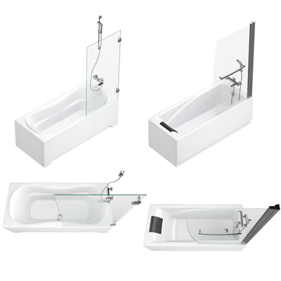 Bath and shower curtains Villeroy & Boch, Sanitana, Roca, Ideal and Cersanit set 95 — Ver 3