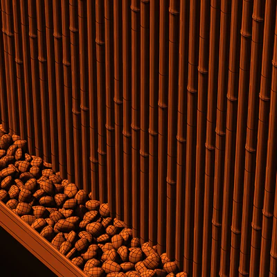 Bamboo branch decor  Wall cage 19a / Декор из бамбука стенка декор №19a — Вид 4