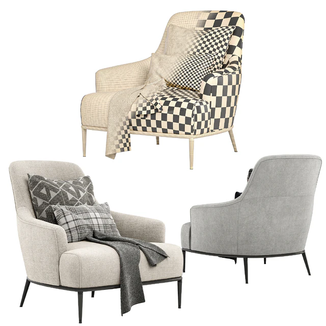 ESME Fabric armchair By Borzalino — Descargar