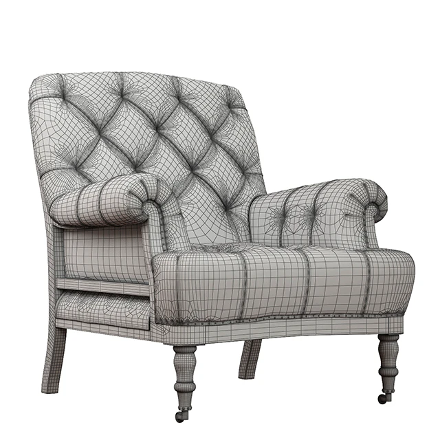 Napoleon deconstructed tufted roll armchair — Скачать