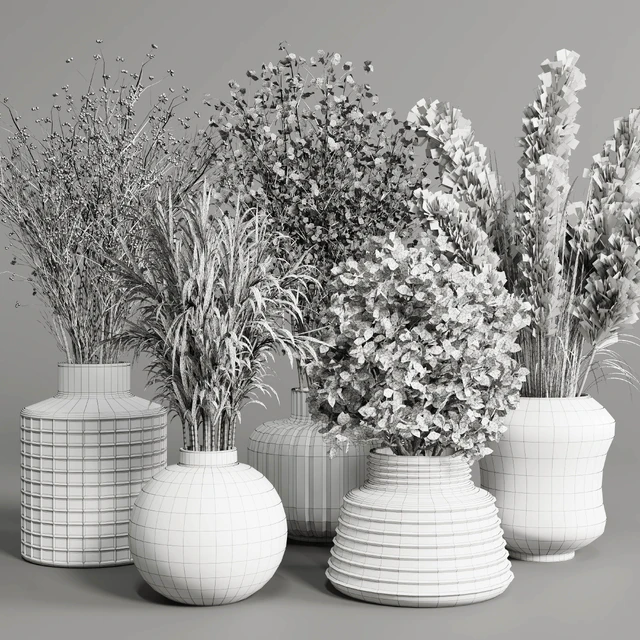 collection Plants Bouquet Indoor glass vase — Скачать