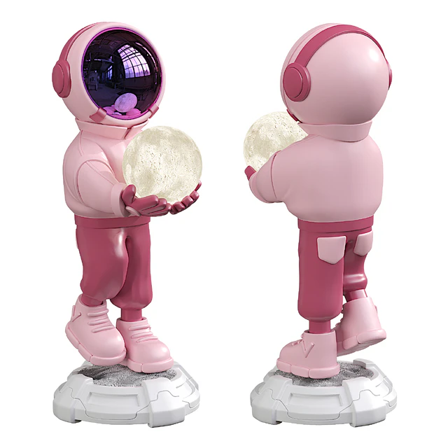 Sculpture Art Astronaut Statue Lamp — Descargar