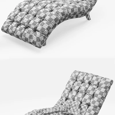 Bowery Hill Fabric Upholstered Chaise Lounge in Sandstone — Вид 3
