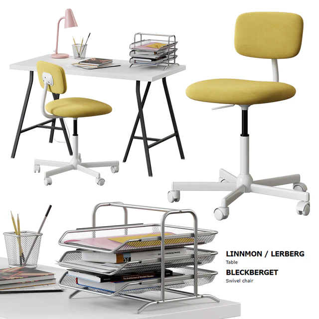Ikea / Linnmon - Lerberg Table + Bleckberget Chair — Скачать