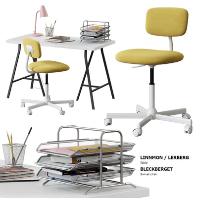 Ikea / Linnmon - Lerberg Table + Bleckberget Chair — Вид 1