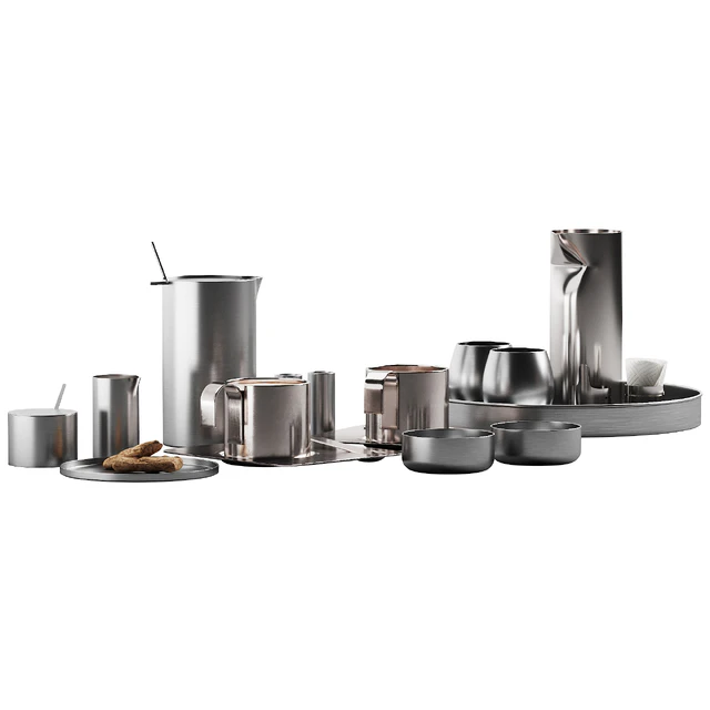 407 eat and drinks decor set 06 metal coffee and water kit for cafe — Descargar