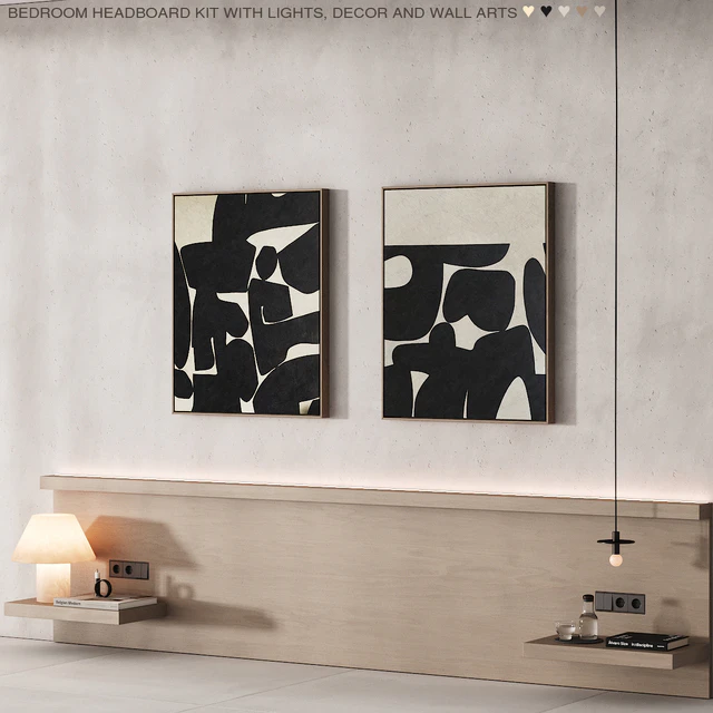 225 wall composition 08 bedroom headboard kit 03 — Скачать
