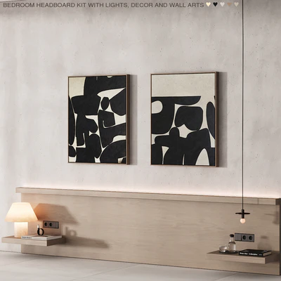 225 wall composition 08 bedroom headboard kit 03 — Вид 1