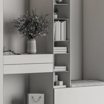 Hallway 48 - White and Wood Entrance — Ver 3