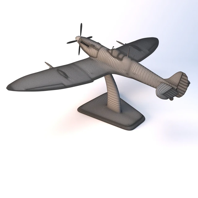 Aircraft on stand Spitfire MK 9 — Descargar