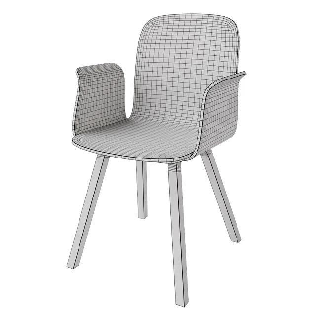 Palm veneer dining chair with armrest — Descargar