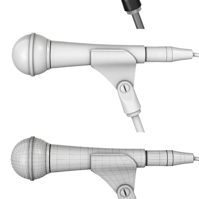 Guitar. Guitar set for stage. Musical instrument. Microphone — Descargar