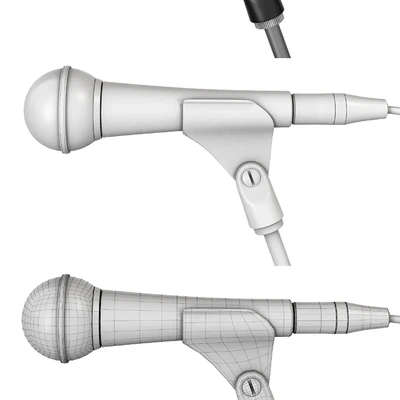 Guitar. Guitar set for stage. Musical instrument. Microphone — Ver 3