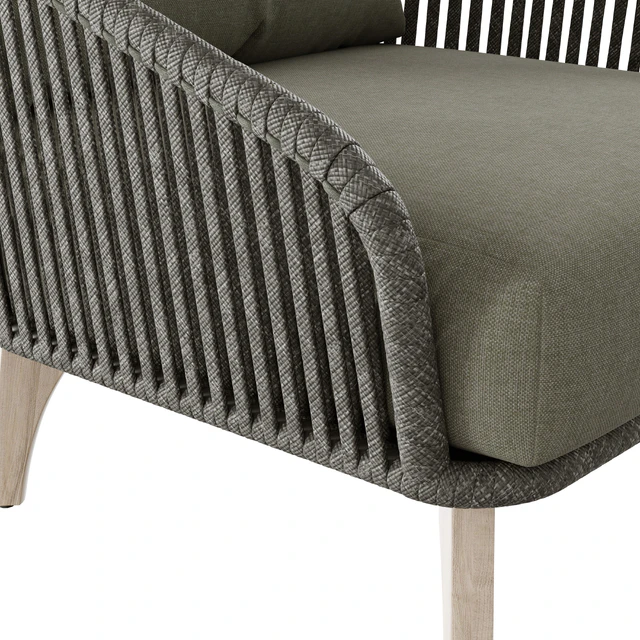 Outdoor garden wicker woven armchair 4so Santander chair — Скачать