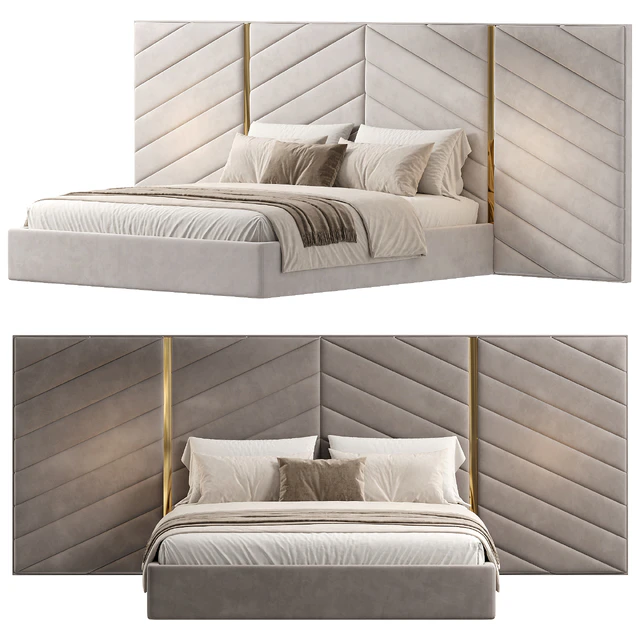 Albero bed with wide headboard — Descargar