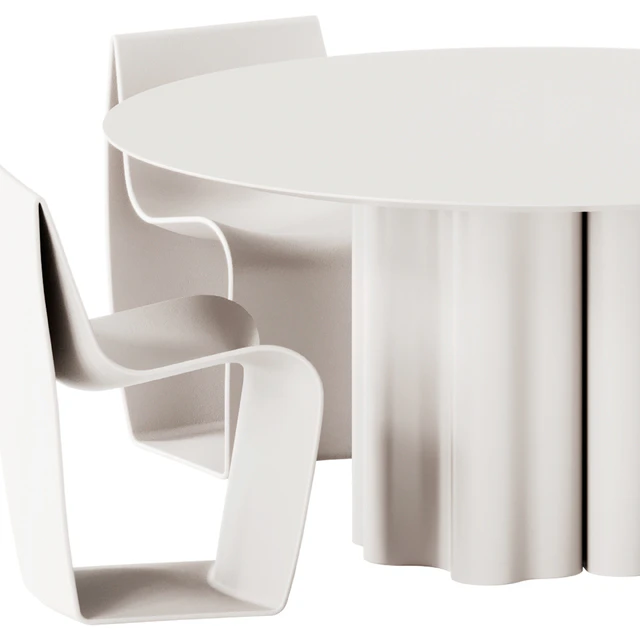Saba Italia Teatro Magico Round Dining Table and MDF Italia Sign Matt Chair — Скачать
