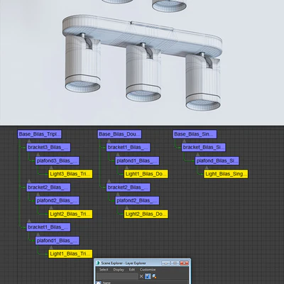 SLV BILAS set of wall-ceiling fixtures — Ver 2