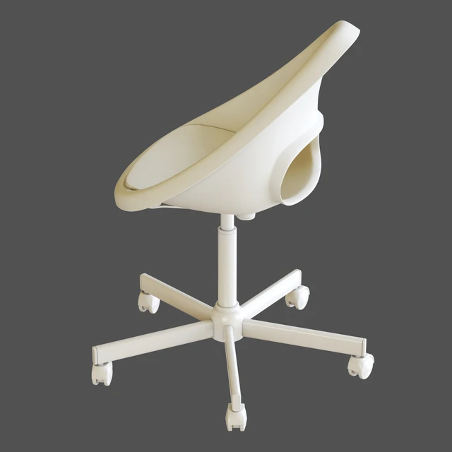 IKEA LOBERGET / BLYSKAR Swivel chair, white — Descargar