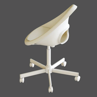 IKEA LOBERGET / BLYSKAR Swivel chair, white — Ver 2
