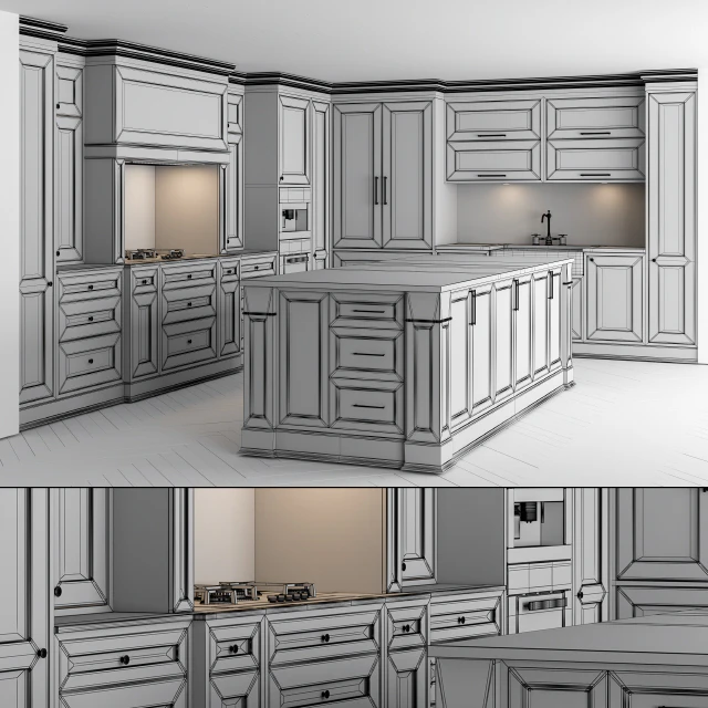 Kitchen NeoClassic - white Set 16 — Download