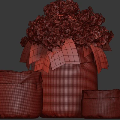 white hydrangea changeable vase — Ver 2