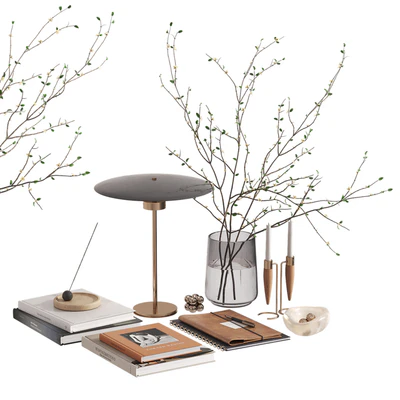 Decorative set with cherry branches — Ver 4
