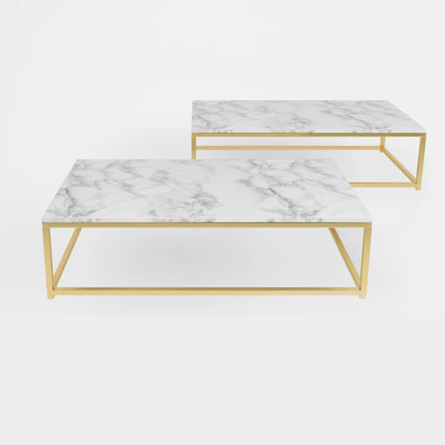 Smart Round & Rectangle Marble Coffee Table — Скачать