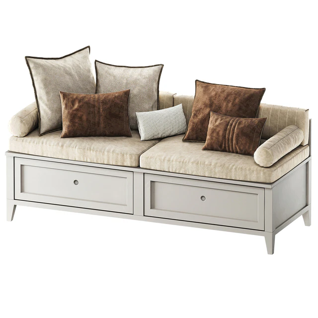 Pillows set window, soft area, hallway — Descargar