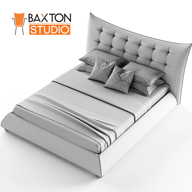 Baxton Studio Marguerite Dark Beige Linen Modern Platform Bed, Queen — Descargar