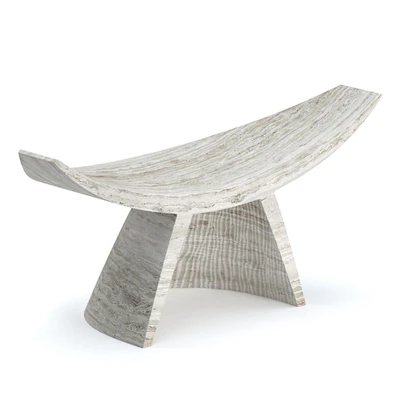 Partera travertine stool — Ver 1