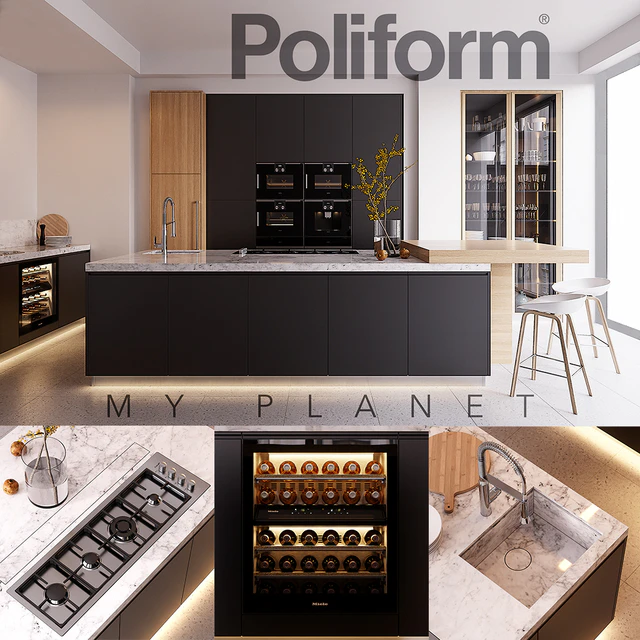 Кухня Poliform Varenna My Planet 4 (vray GGX, corona PBR) — Скачать
