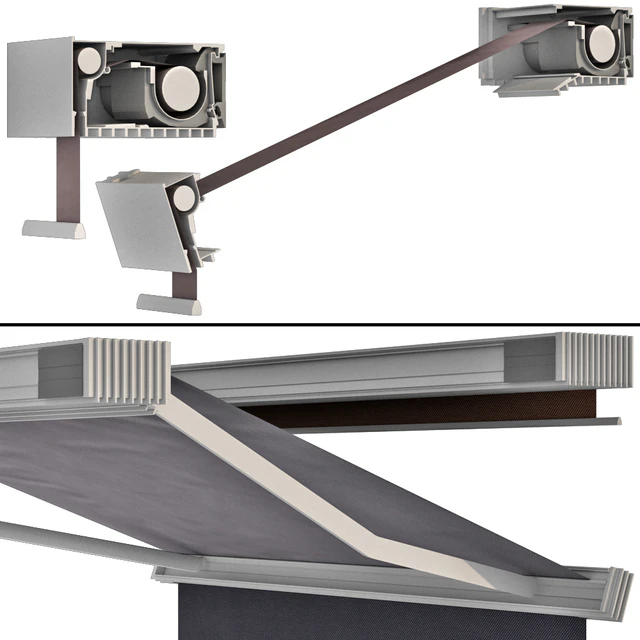 Sliding outdoor awning sun canopy — Descargar
