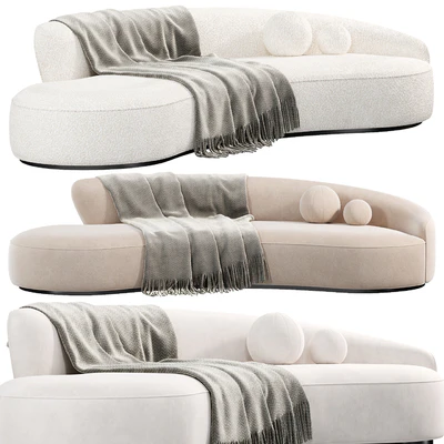 Marseille 2 Curved Sofa ni Mohair, sofas — Ver 4