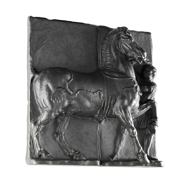 Horse and man wall classic relief — Скачать