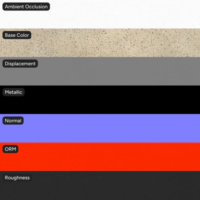 terrazzo glazed ceramic pottery texture beige — Ver 5