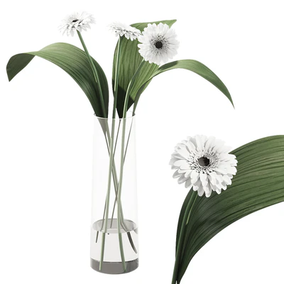 021 Flowers and leaves in vase indoor decor plant — Вид 1